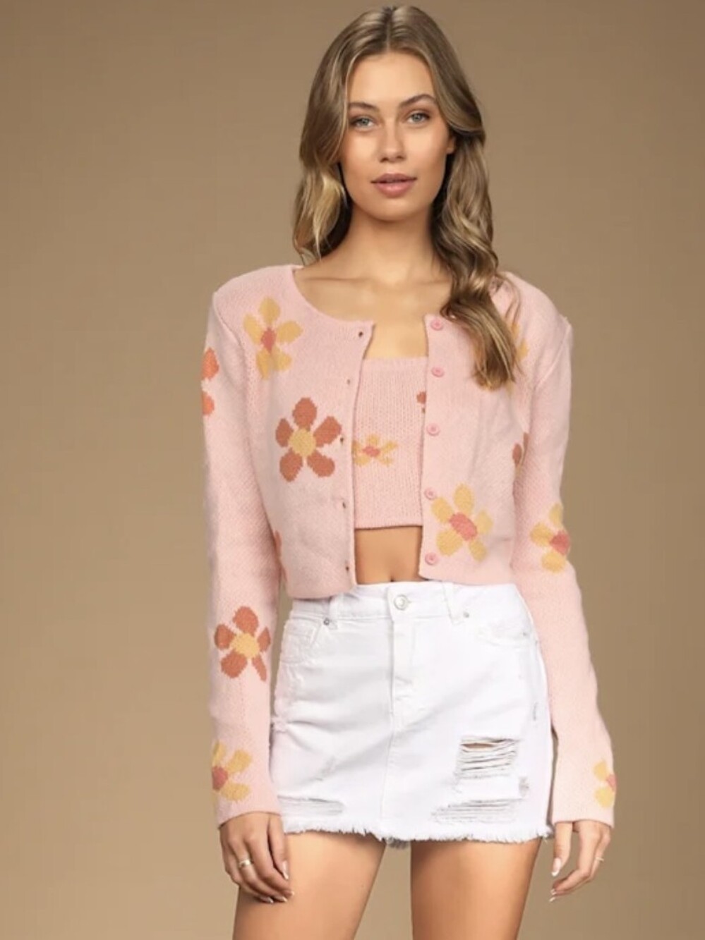 Free People Out Of The Ordinary Cotton White Denim Distressed Mini Skirt Sz 8 *O - Picture 3 of 6